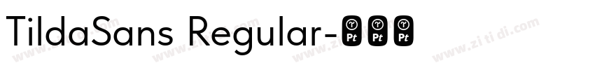 TildaSans Regular字体转换